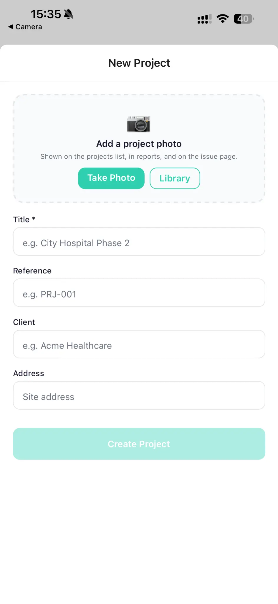 Site Log - Project setup